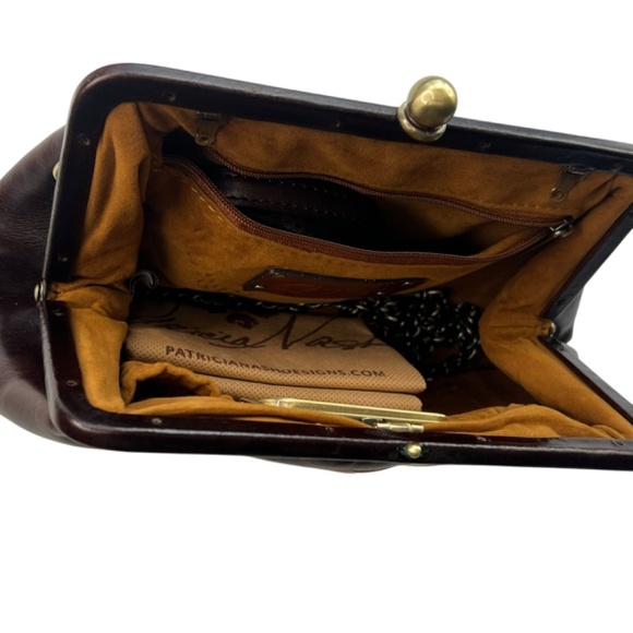 Patricia Nash Ealing Frame Leather Bag in Chocolate Color - Picture 10 of 16